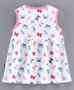 100% Cotton interlock Frock With Butterfly print