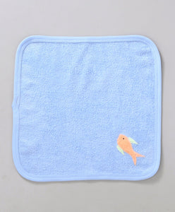 100%  COTTON TERRY NAPKING WITH CUTE FISH EMBROIDERY