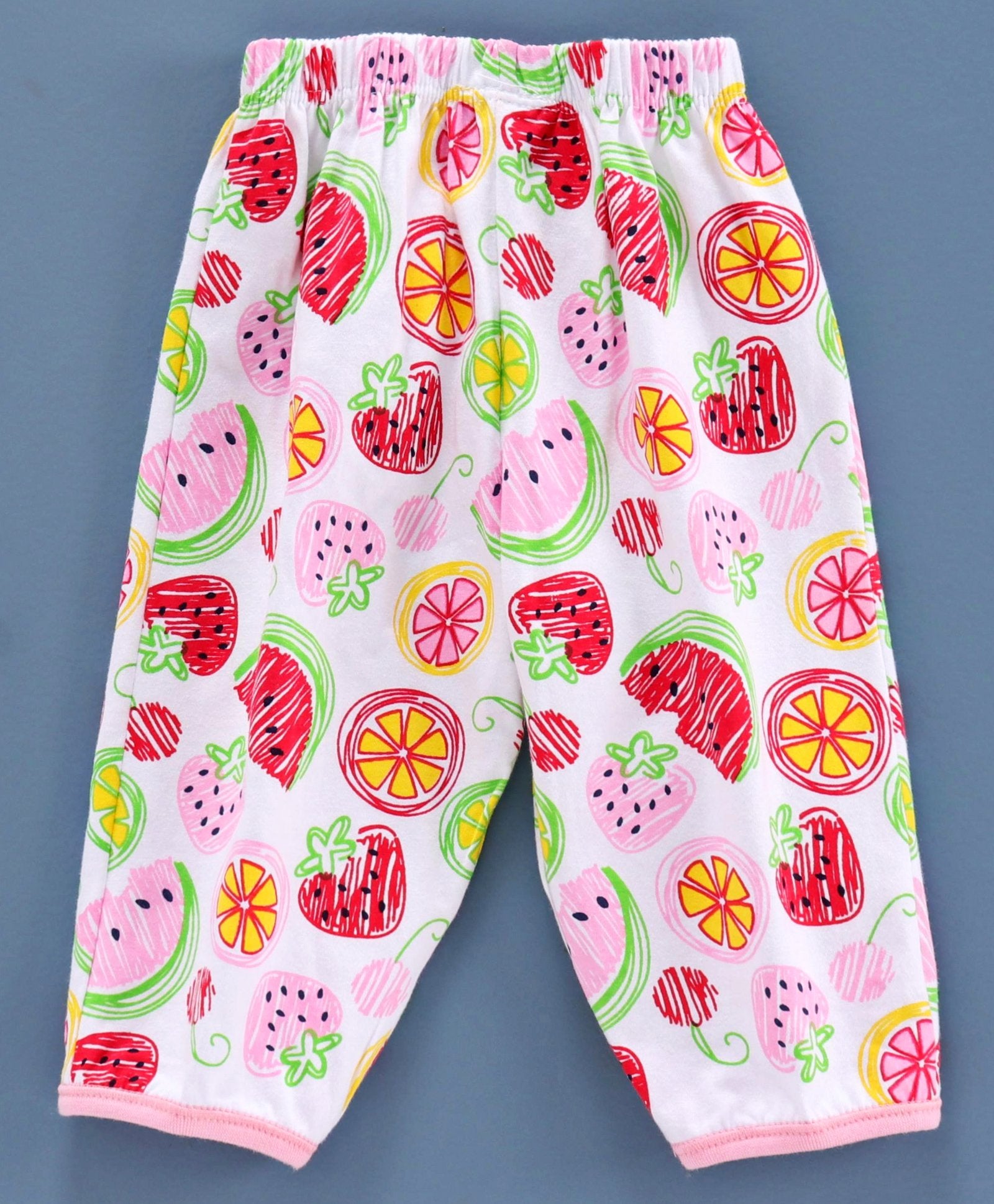 100% Cotton Sinker Full Sleeves Night Suit Watermelon Fruit Print