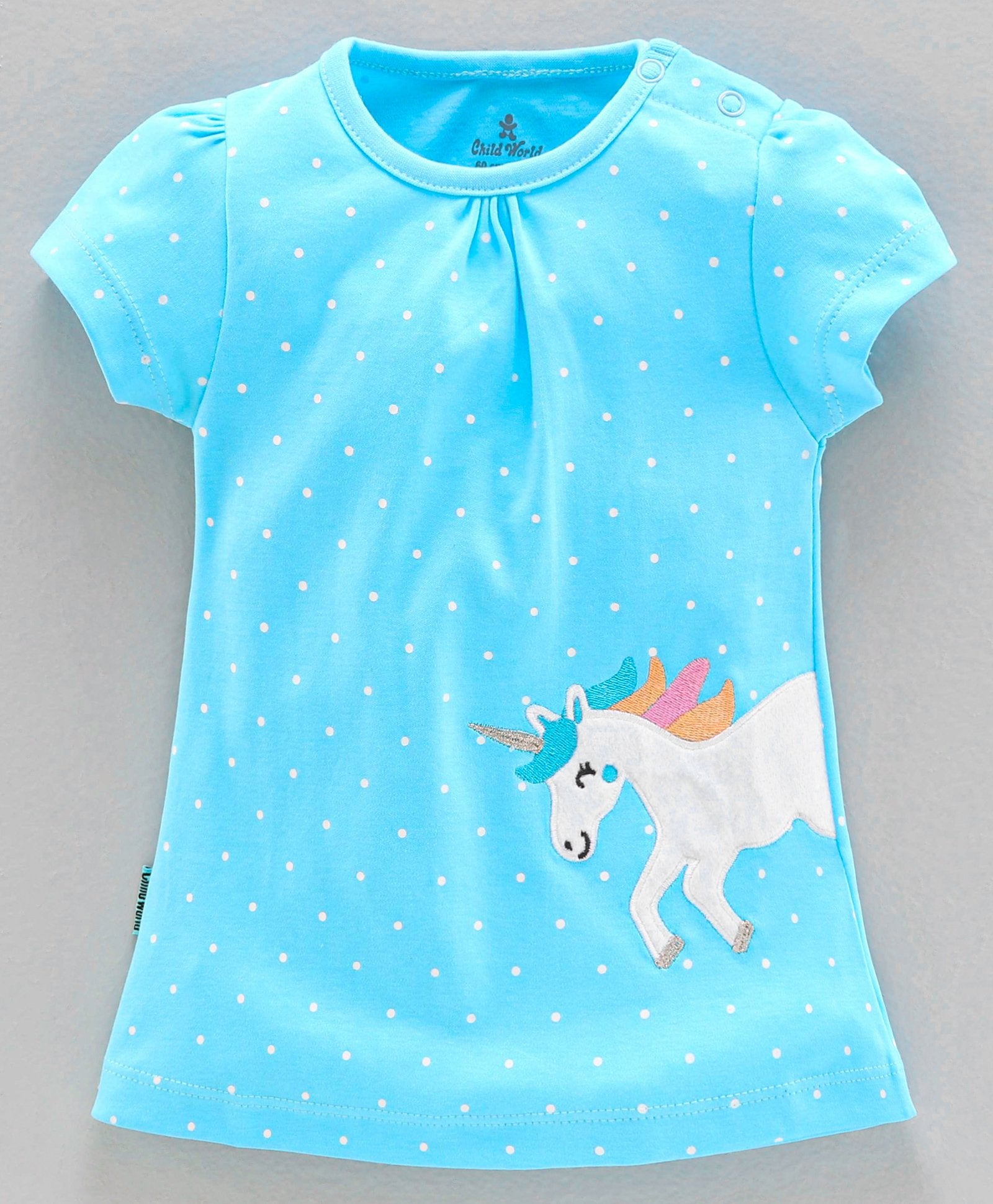 100% Cotton Interlock Girls Frock & Legging Set Unicorn Design