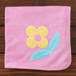 Load image into Gallery viewer, 100 % Cotton Terry Bath Towels With Flower Applique
