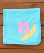 Load image into Gallery viewer, 100 % Cotton Terry Bath Towels With Flower Applique
