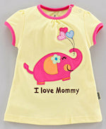 Load image into Gallery viewer, 100% Cotton Interlock Girls Frock &amp; Legging Set Elephant With Balloons Design
