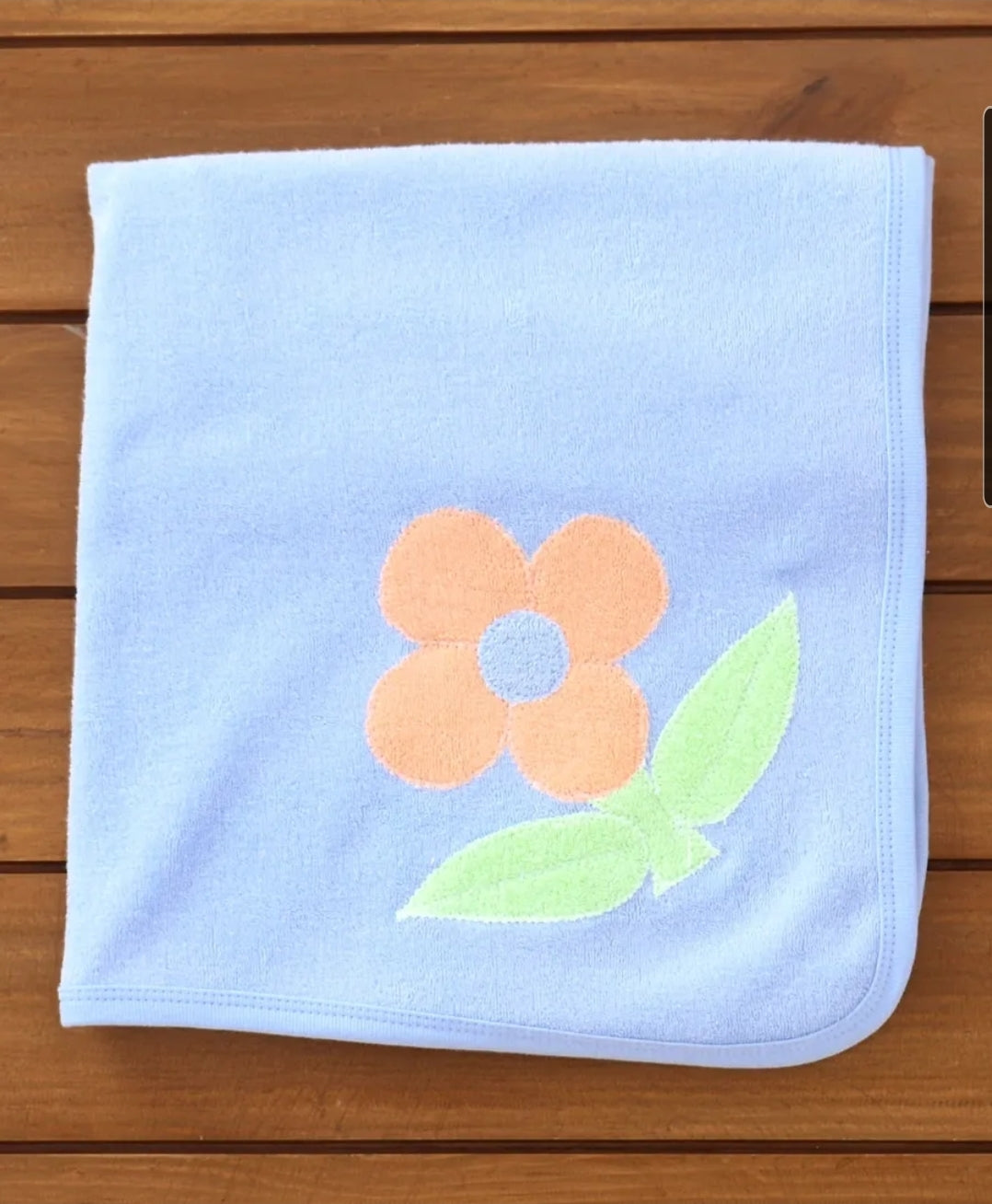 100 % Cotton Terry Bath Towels With Flower Applique