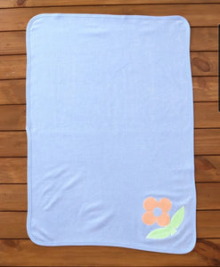 100 % Cotton Terry Bath Towels With Flower Applique