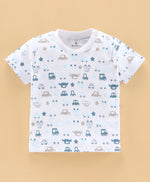 Load image into Gallery viewer, Smart &amp; Comfortable Corduroy Dungaree With T-Shirt Car Embroidery
