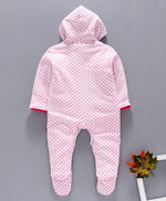 Load image into Gallery viewer, Polywool Winter Wear Full Romper With Cute Kitty Embroidery All Over Heart Print
