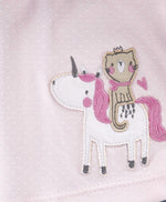 Load image into Gallery viewer, 100% Cotton Interlock Frock With Full Sleeves Shrug Unicorn Embroidery
