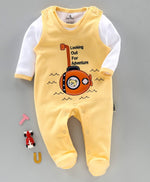 Load image into Gallery viewer, 100% Cotton Fleecy Full Sleeves Romper &amp; T-Shirt With Cute Embroidery
