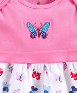 Load image into Gallery viewer, 100% Cotton Interlock Half Sleeves Frock Butterfly Print
