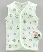 Load image into Gallery viewer, 100% Cotton Interlock Sleeveless Vest Floral Print For New Born To 1 Year Kids
