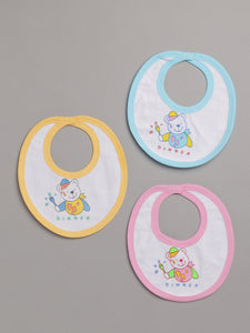 Cute Bear Eating Printed Bib For Your Loved One